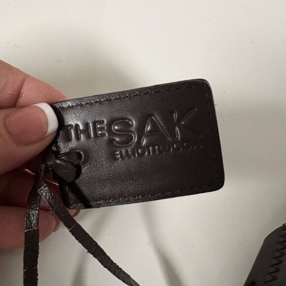 The Sak Maroon Textured Shoulder Bag Black Faux Leather Accents Adjustable Strap - Picture 3 of 7